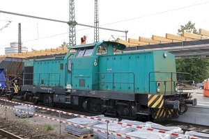 1293 514-6 der BUVL in Duisburg Hbf beim Bahnhofsumbau