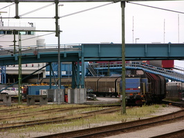Rangierlok im Fährbahnhof Trelleborg